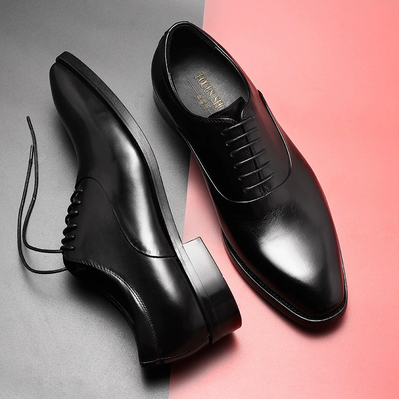 (Доставка в течение 48 часов) Кожаные туфли мужские из натуральной кожи, новинка 2022 года, деловые формальные британские туфли-броги с маленьким квадратным носком