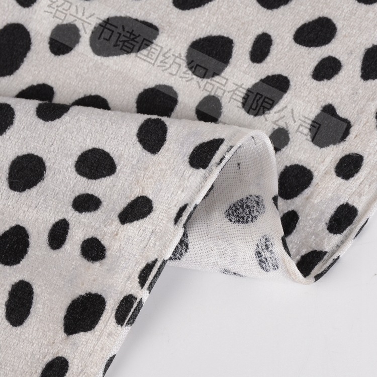 厂家现货供应 圆点印花金丝绒密丝绒剪毛布表演服装面料