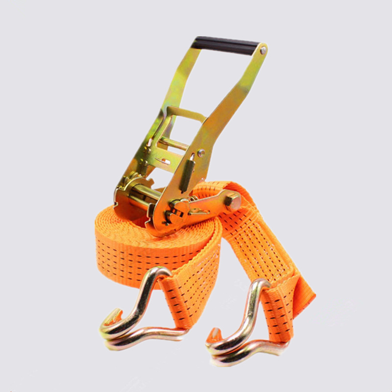 2寸50mm双钩捆绑带 尼龙绑带 货物拉紧器 重型栓紧器 5吨破断拉力