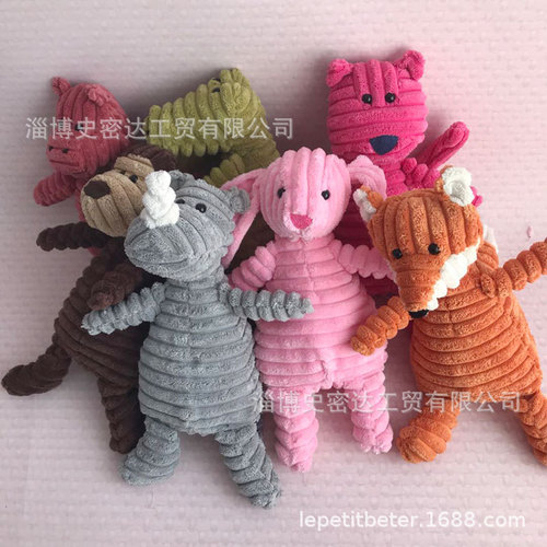 Internet celebrity plush toy striped corduroy pillow cloth doll pig doll children's toy birthday gift for women