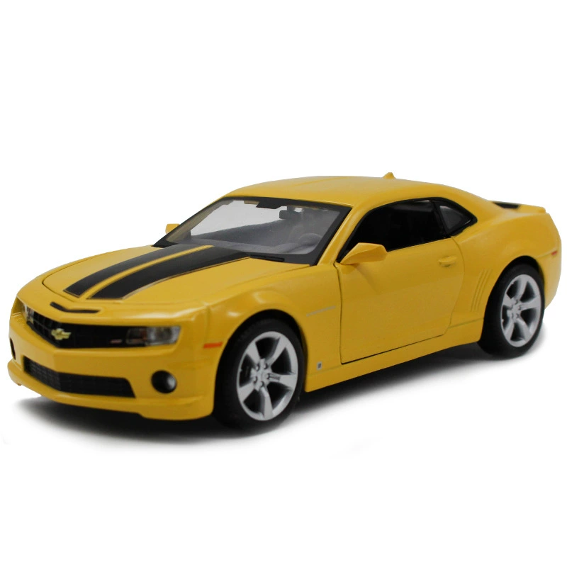 Camaro, реалистичная металлическая модель автомобиля, Chevrolet, Бамблби, игрушечная машина, масштаб 1:24, подарок на день рождения