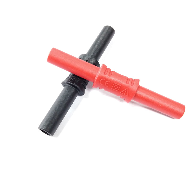 厂家直销4mm香蕉转接头万用表延长线直通连接器测试端子插座配件