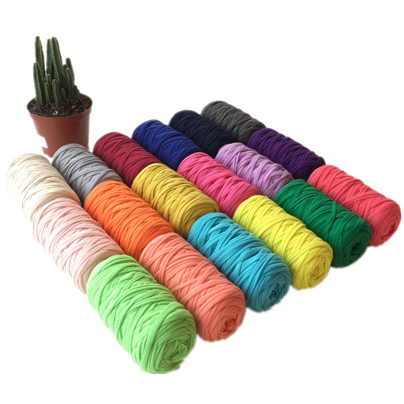 Hilo de algodón tipo trapillo – cinta tejida DIY, tejido a mano, macramé, 220g, venta directa de fábrica