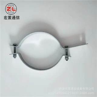 ADSS光缆悬垂杆用单耳抱箍   拐角杆拉线抱箍 耐张杆用紧固件型号