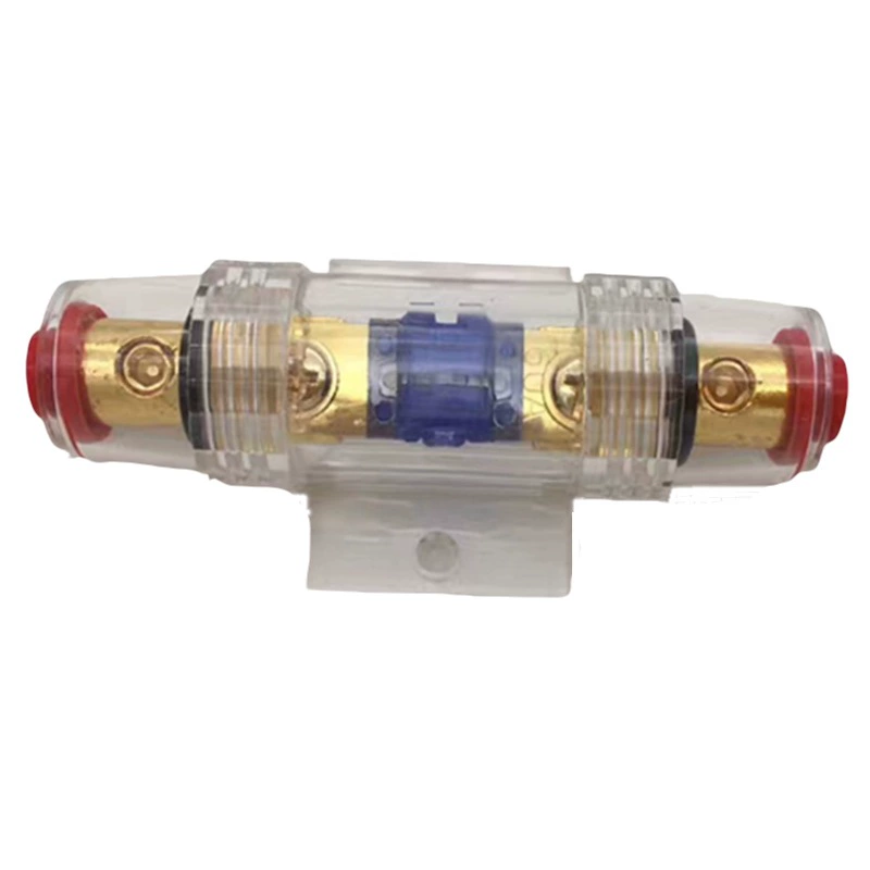 Автомобильный аудио предохранитель, одна розетка, один предохранитель, автомобильный аудиокабель. Акустический кабель. Держатель автомобильного предохранителя