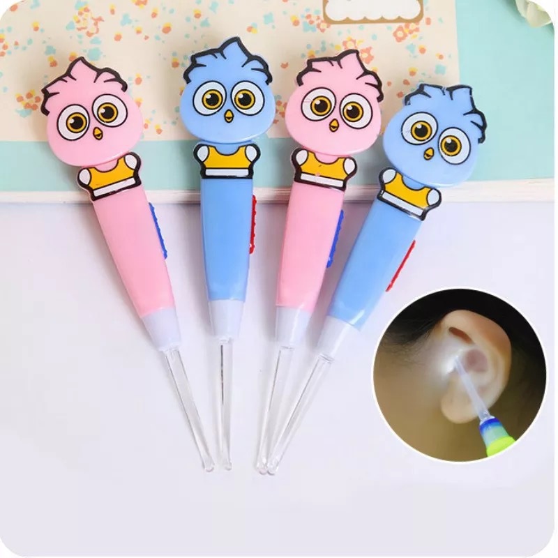 cartoon glowing children's safe ear picking