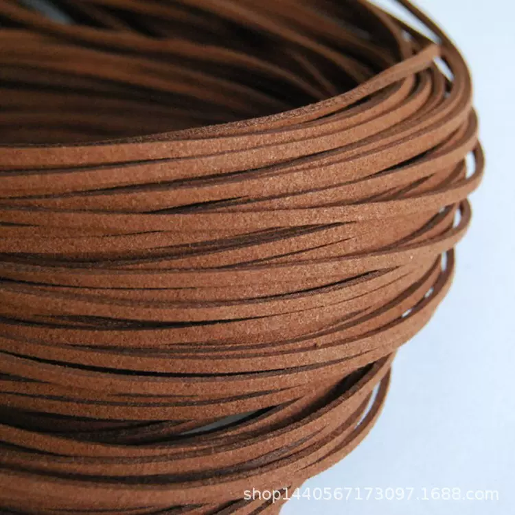 厂家现货批发韩国绒皮绳1米/条鹿皮绳双面绒DIY手工饰品牛皮绳