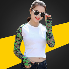 Cross-border new style sun protection shawl sleeves summer sports high elastic quick drying breathable raglan sleeves outdoor cycling sleeves