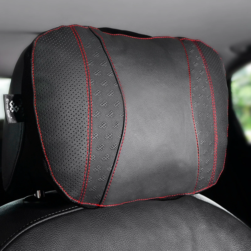 Souku Автомобильный подголовник Four Seasons S-образная подушка для подголовника Подушка Кожаная подушка для шеи Автомобильная подушка Дырокол дышащий лед холодный