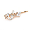 Factory direct selling European and American hot -selling new simplicity hair accessories small incense inlaid diamond tree leaf hair clip diamonds