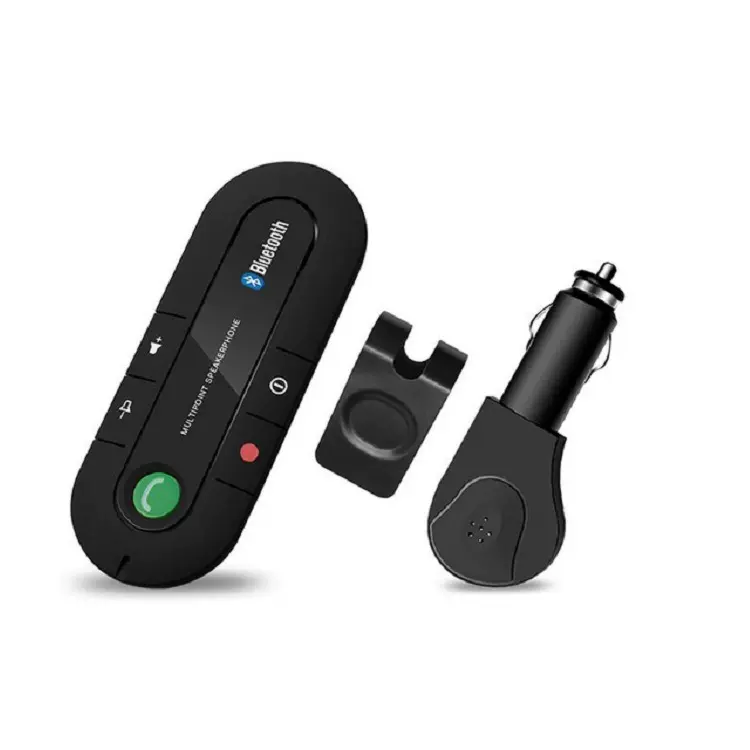 中英文免提通话汽车挂式Mp3音乐播放遮阳板车载蓝牙接收器