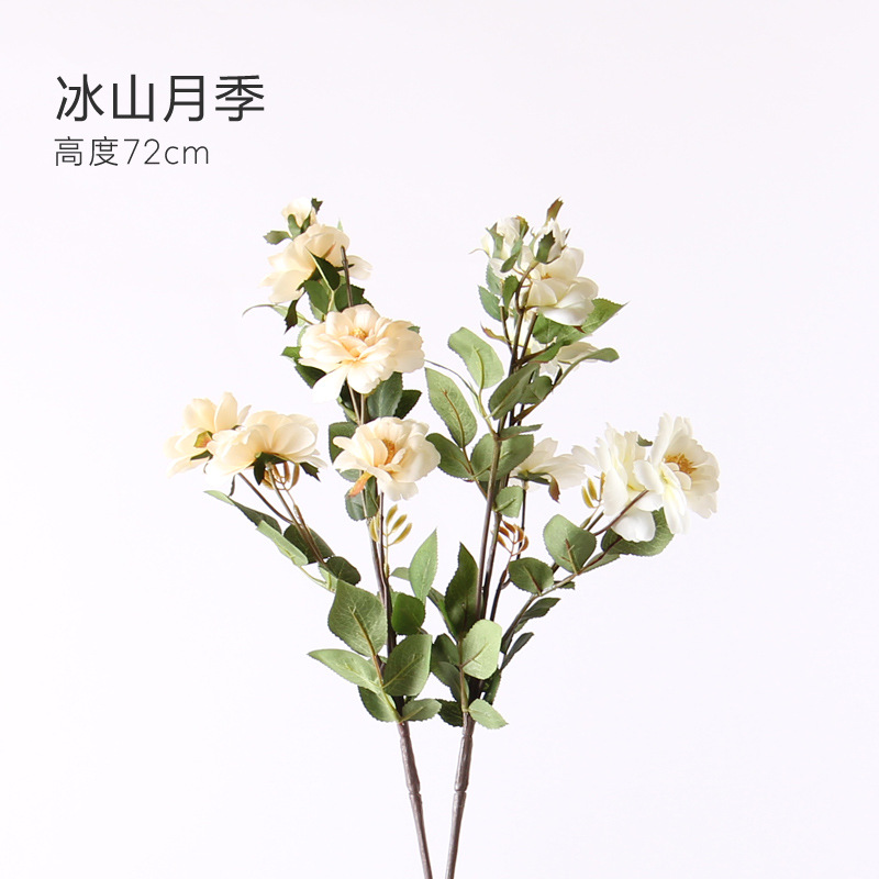 Estilo nórdico de cerámica jarrón de oro galvanoplastia artesanía decoración conjunto de tres piezas decoración suave decoración del hogar al por mayor