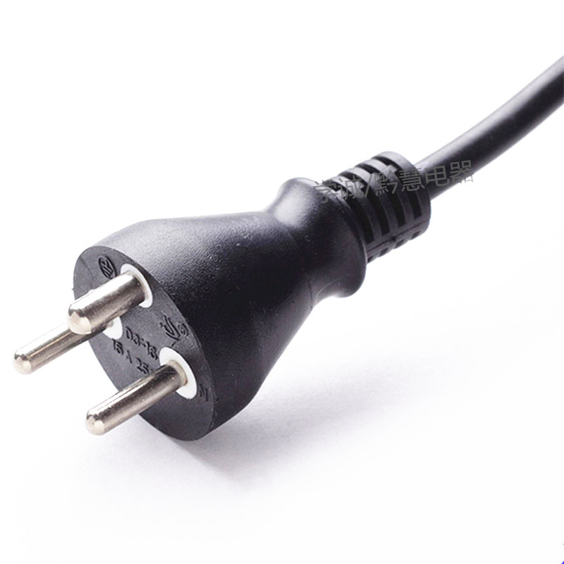 丹麦电源线 三芯丹麦插头电源线 品字尾插头线 丹麦三插电源线