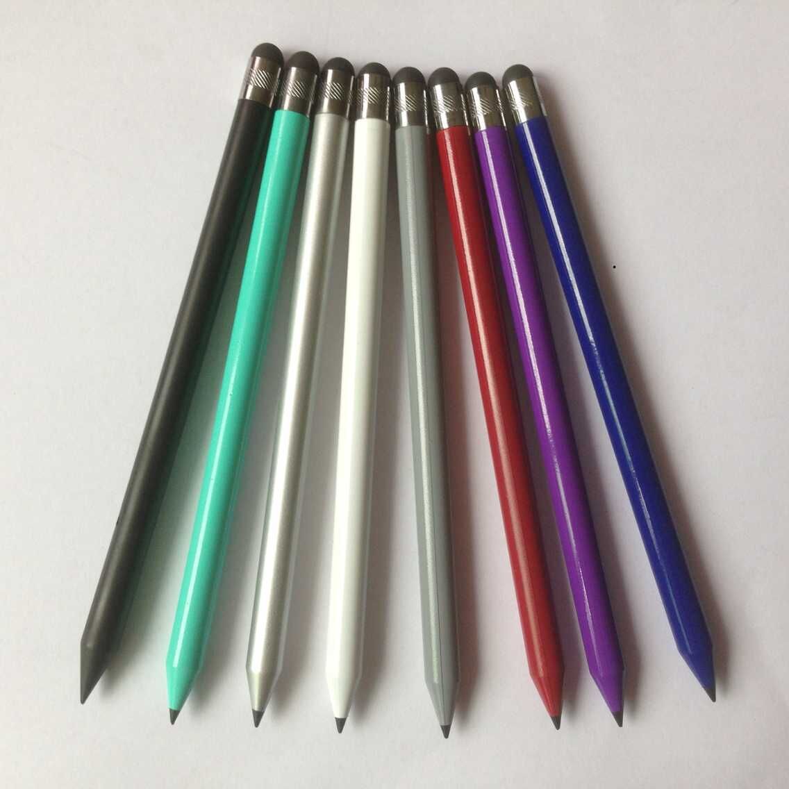 Plástico nostálgico redondo lápiz de cabeza de goma. Lápiz óptico capacitivo. Lápiz táctil lápiz