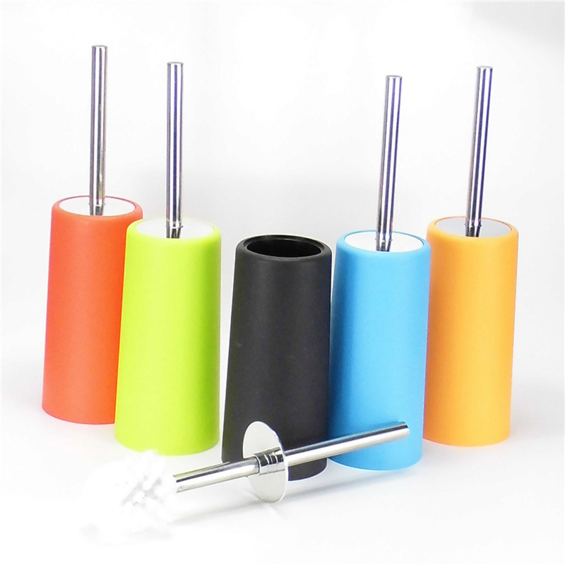 Ningún cepillo redondo del retrete del ángulo muerto cepillo de limpieza plástico del retrete con la base suministra el traje del cepillo del retrete de la cabeza del reemplazo