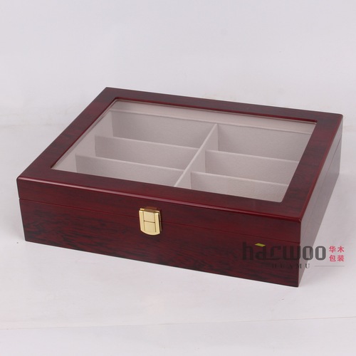 12-grid sunglasses storage box 12-bit sunglasses storage wooden box 8-bit glasses collection display box