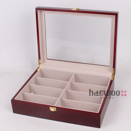 12-grid sunglasses storage box 12-bit sunglasses storage wooden box 8-bit glasses collection display box