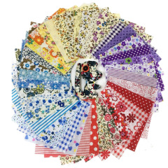 JIT手作り布セットDIY綿100％パッチワーク10*10cm綿布花柄布百物布切れ布バッテリーカバー布 切り紙バーコード貼り付け対応