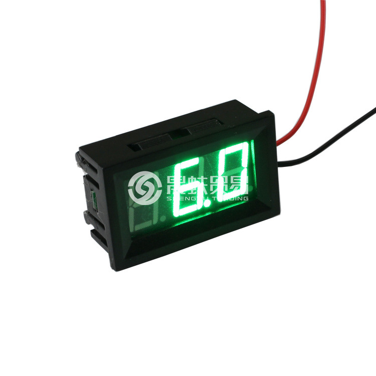 2线3位直流5V-150V数字电压表头 12V48V72V120V电瓶电池电压检测