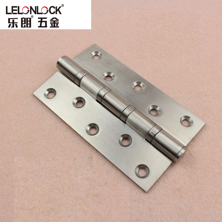 Bisagra de acero inoxidable 304 de 5 pulgadas con orificio en forma de S para puertas interiores, bisagra silenciosa con rodamiento de bolas, bisagra plana de estilo europeo estándar.