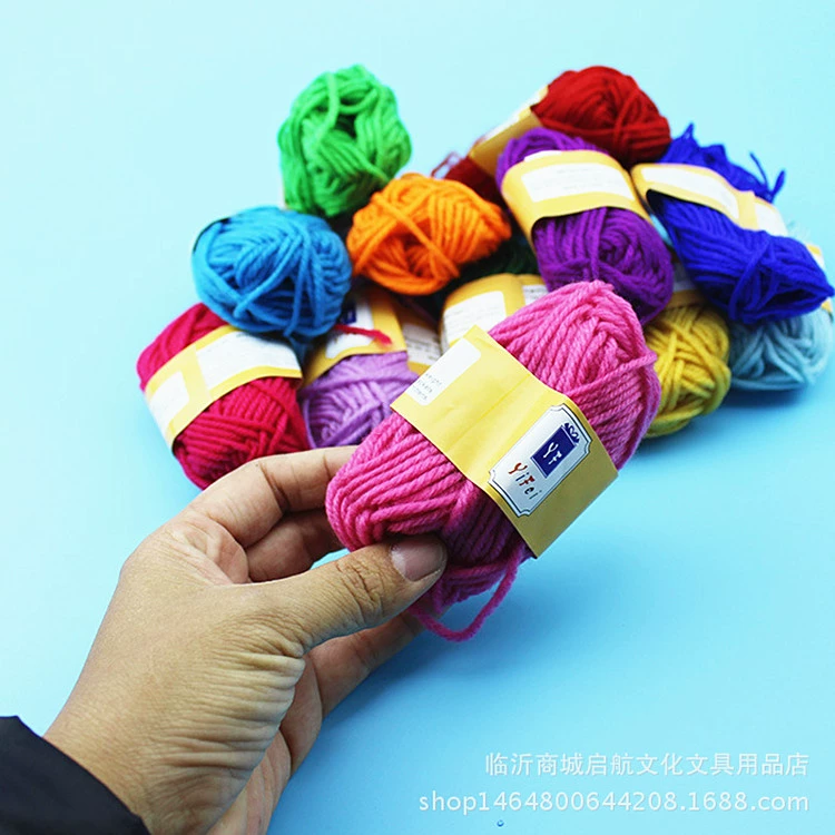 Ткацкая игрушка для детсада, клубок пряжи, DIY, 12 цветов, 25 метров
