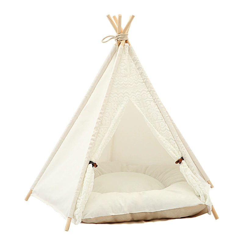 Съемный палаточный домик для питомцев, Шик Teepee для собак и кошек, Складной 40–60 см, С подушкой/Без подушки