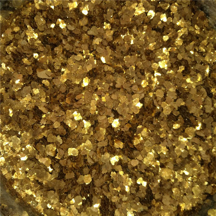 厂家直销金黄天然岩片真石漆岩片黄金岩片