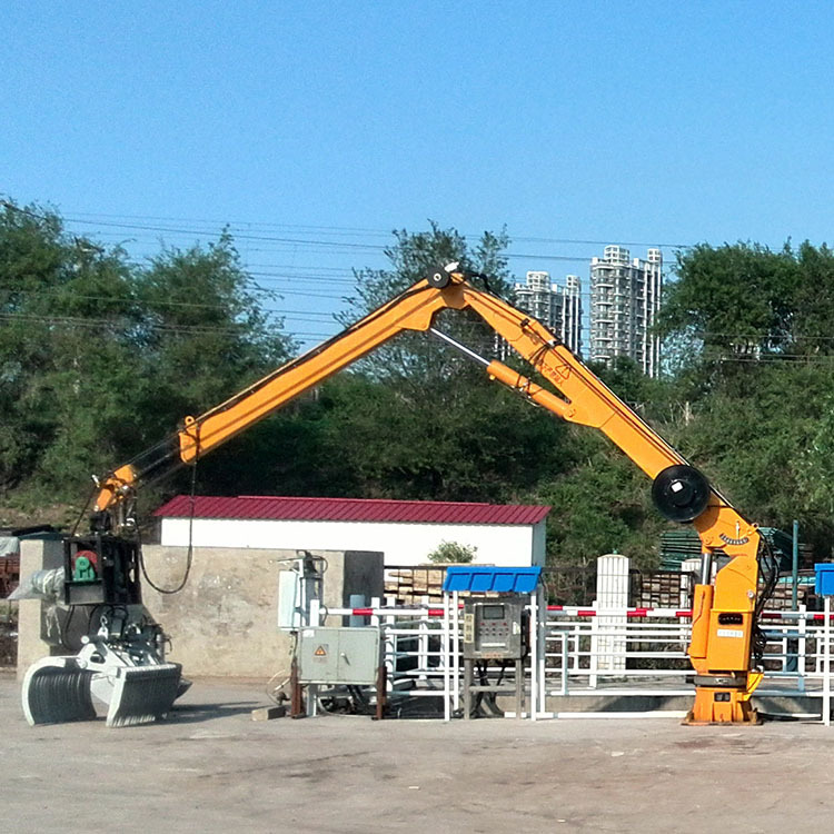 非标 固定式液压折臂式清淤吊机 小型清淤机械