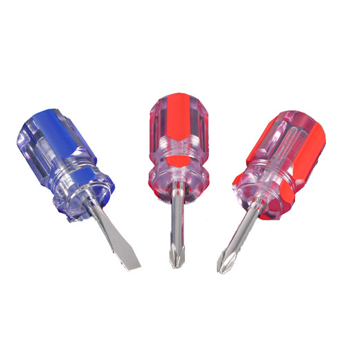 Hardware tools wholesale small screwdriver transparent telescopic dual-use replacement head small carrot head screwdriver mini screwdriver