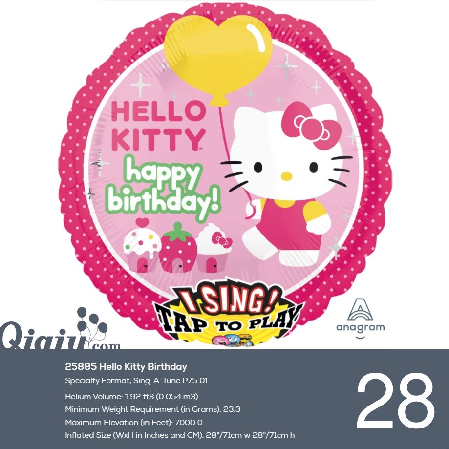 Hello Kitty, мультяшный шарик для новорожденных, США