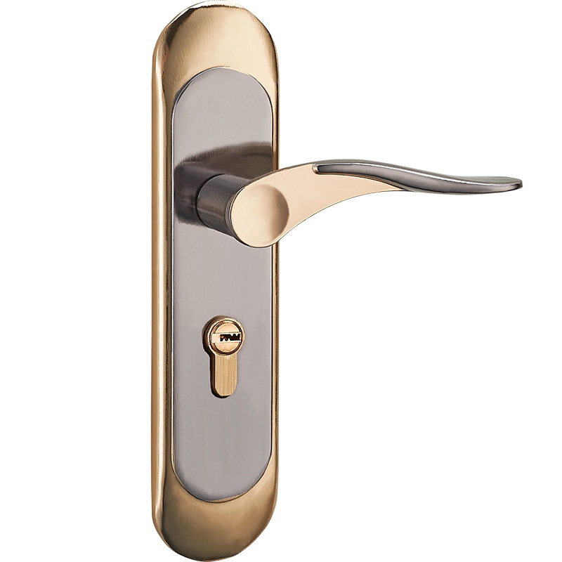Cerradura de pomo para puerta de madera interior de aleación de aluminio, estilo minimalista, para hogar/dormitorio, hardware, venta al por mayor de cerraduras para puertas.
