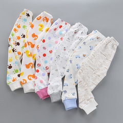 2024 Spring New Children's Autumn Pants Pure Cotton Boys and Girls Leggings Baby Cotton Underpants Single Pants Children's Clothing