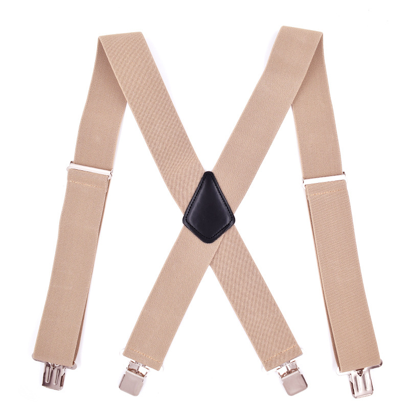 Fuente de la fábrica 5cm hombres adultos casual suspender elástico poliéster overoles suspender clip