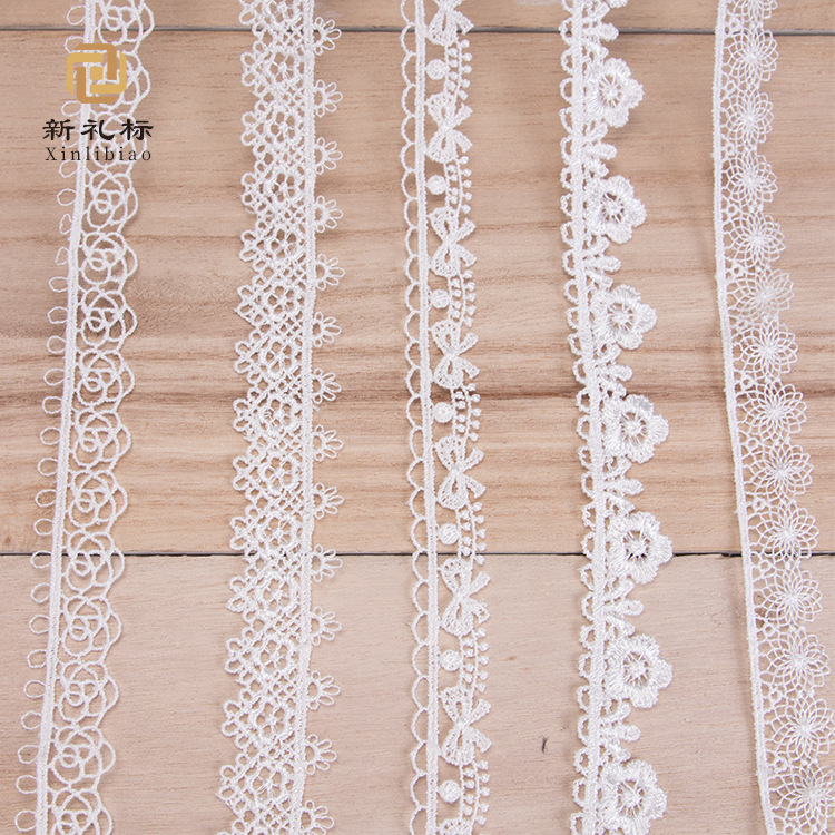 水溶花边 洛丽塔连衣裙配饰锁骨链饰品刺绣花边 小花朵蕾丝花边