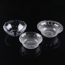 批发透明玻璃果盘创意玻璃玩家用餐具苹果莲花钻石碗商务礼品赠品