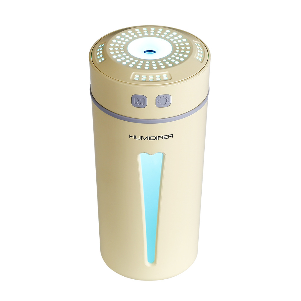 Nueva taza feliz humidificador de carga USB mini escritorio Oficina spray noche luz coche purificador aire
