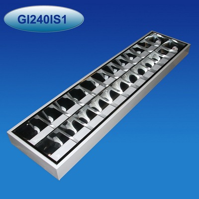 批发吸顶灯底盘T8格栅灯盘2x36W荧光灯格栅灯盘1200x300格栅支架|ms