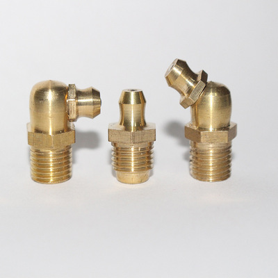 国铜标纯铜黄油嘴牛油咀油枪头直黄油嘴M6M8M10M12M16M18M20|ms