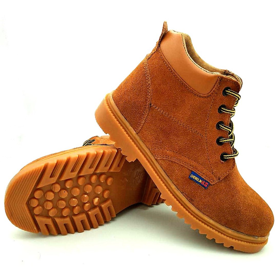 昊骏诚312 耐磨牛筋底中帮劳保鞋钢包头防刺穿工作鞋足部防护鞋