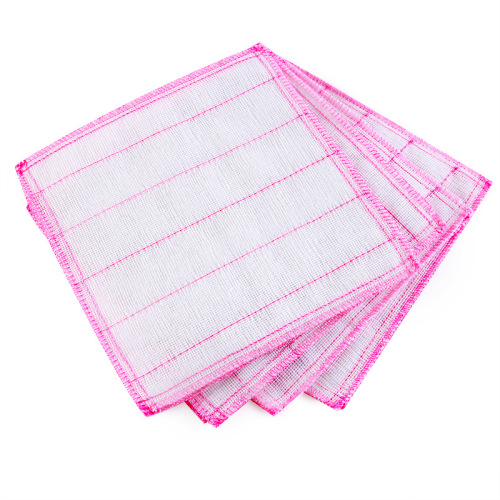 Kitchen fiber water absorbent non-stick dishwashing cloth cleaning rag dishwashing towel bulkScrubbing pad wholesale