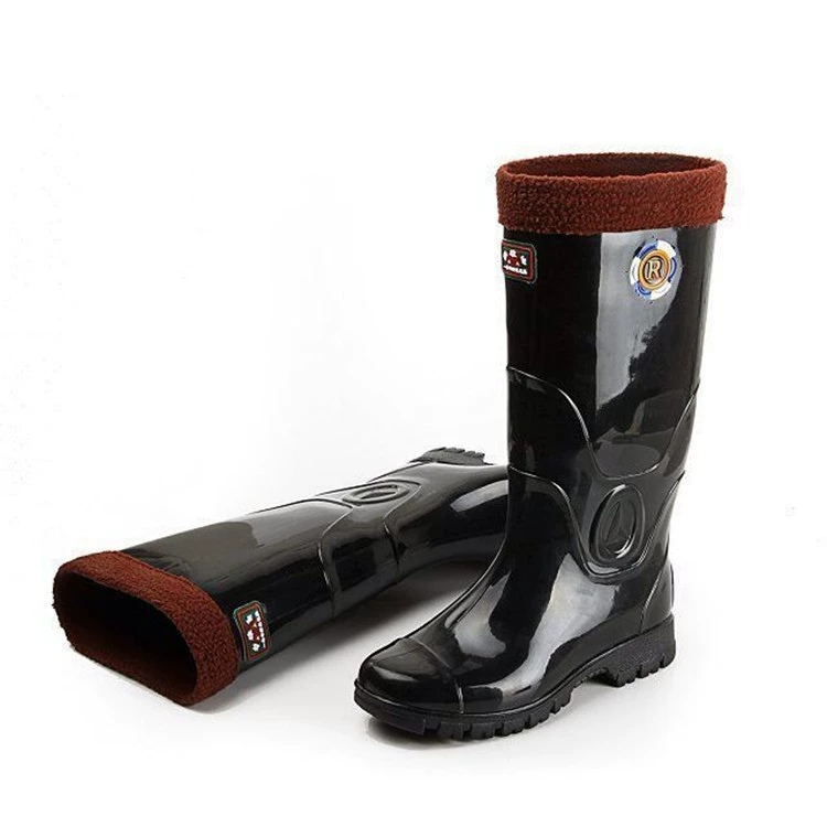 Новые хлопковые теплые резиновые сапоги, мужские цельные хлопчатобумажные сапоги, Холодостойкие резиновые сапоги для охраны труда, промышленных и горнодобывающих предприятий, высокие водные сапоги на флисовой подкладке, резиновая обувь