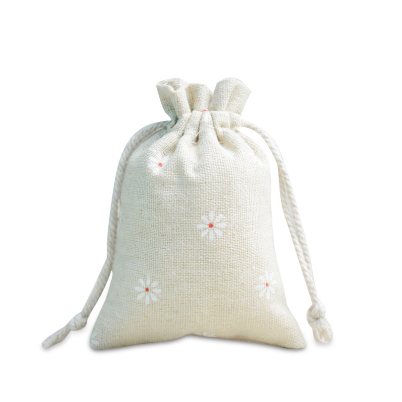 大米杂粮束口抽绳可印制logo包装袋 红豆绿豆大米圆底束口麻布袋