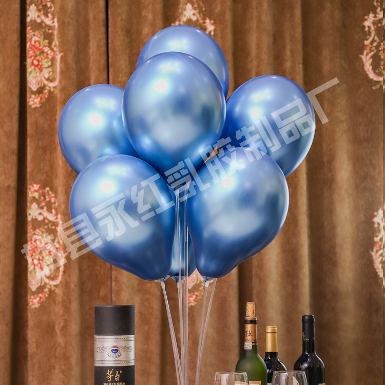 Globo de metal de 12 pulgadas fábrica al por mayor engrosada globo de látex boda decoración de fiesta de cumpleaños globo de la boda