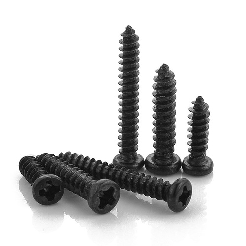 PA black self-tapping screws Cross round head screws small screws carbon steel pan head self-tapping wholesale M1M2M3