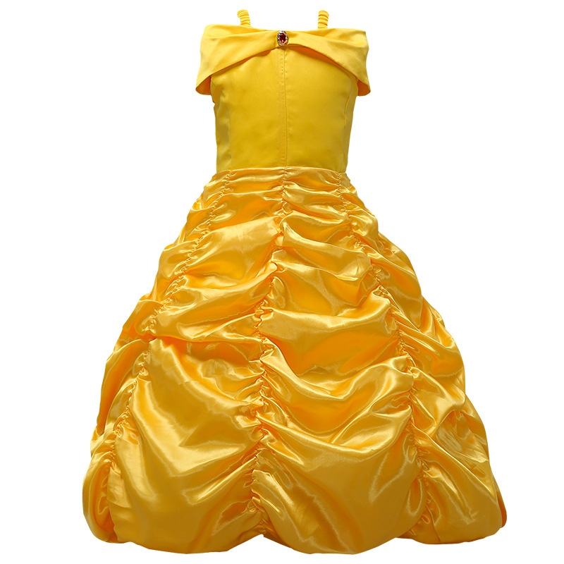 Comercio exterior nueva Europa y América niñas cos rendimiento ropa belleza y bestia Bell princesa vestido Cosplay