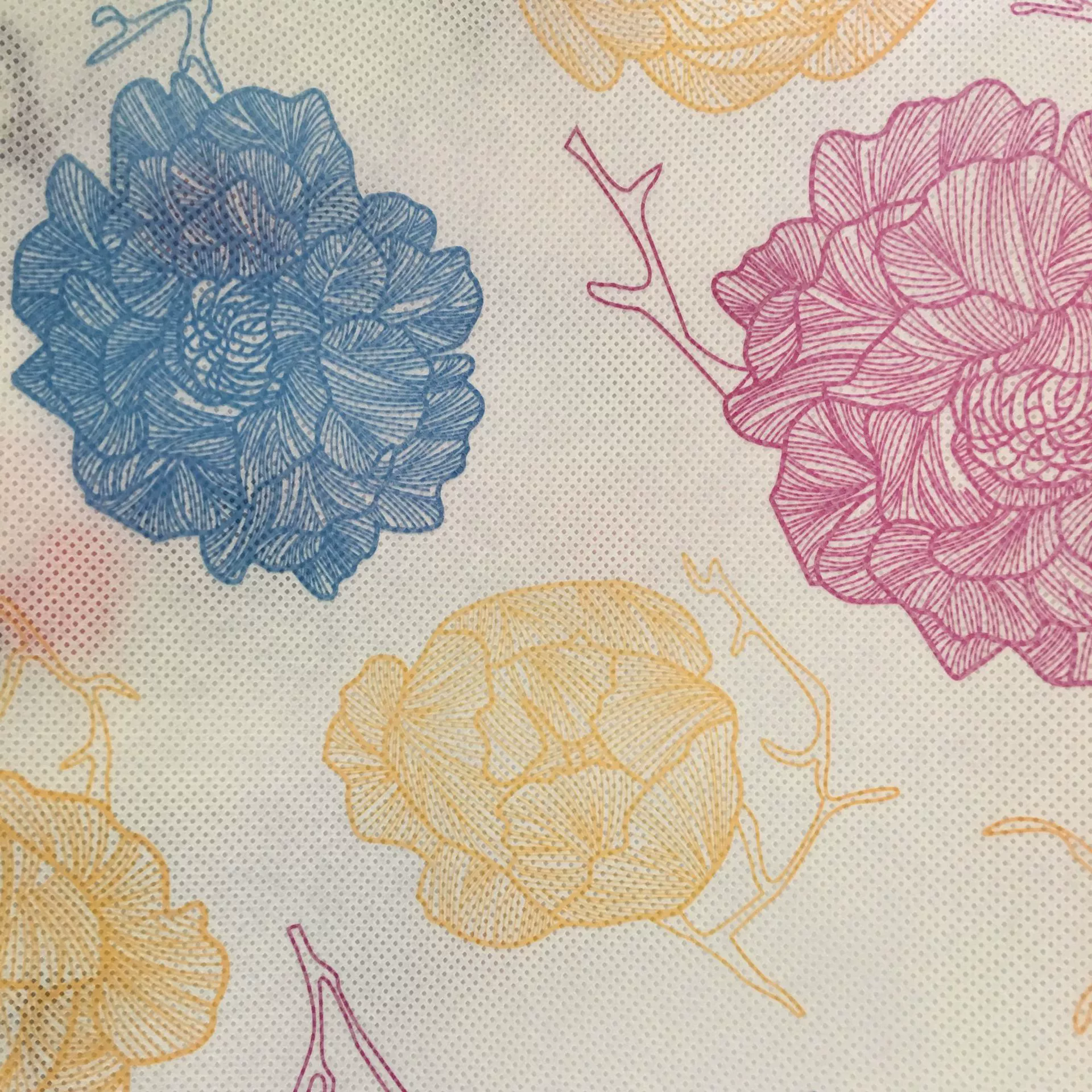 Экологическая печать Нетканый PP спанбонд печатный узор прозрачная маска