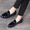 Lefu Shoes for Men's Spring and Autumn New Leather Shoes， Bean Shoes， European and American Men's Shoes， Lacquer Leather