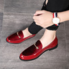 Lefu Shoes for Men's Spring and Autumn New Leather Shoes， Bean Shoes， European and American Men's Shoes， Lacquer Leather