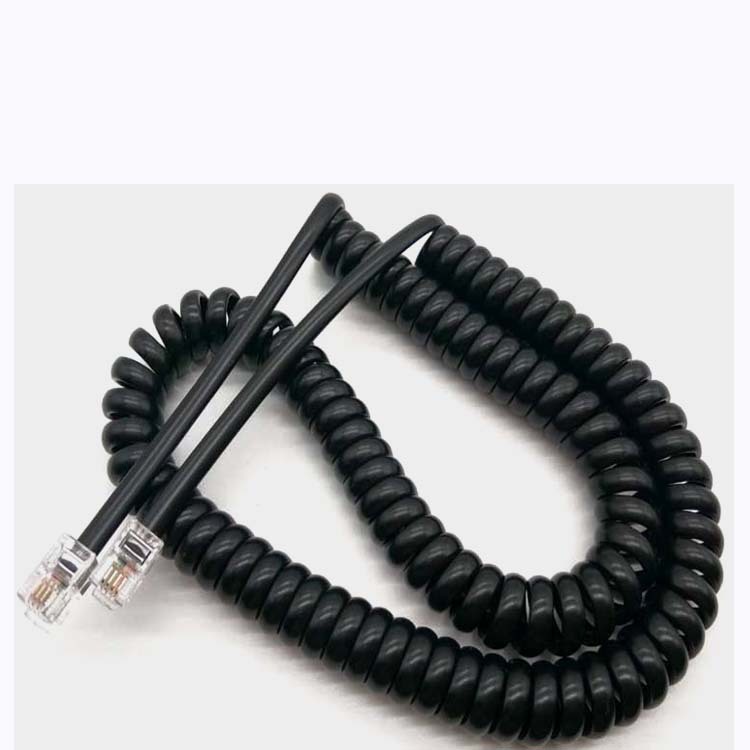 厂家直销 2芯 4芯 6芯 8芯 弹簧电话机线 pvc螺旋线 tpu曲线