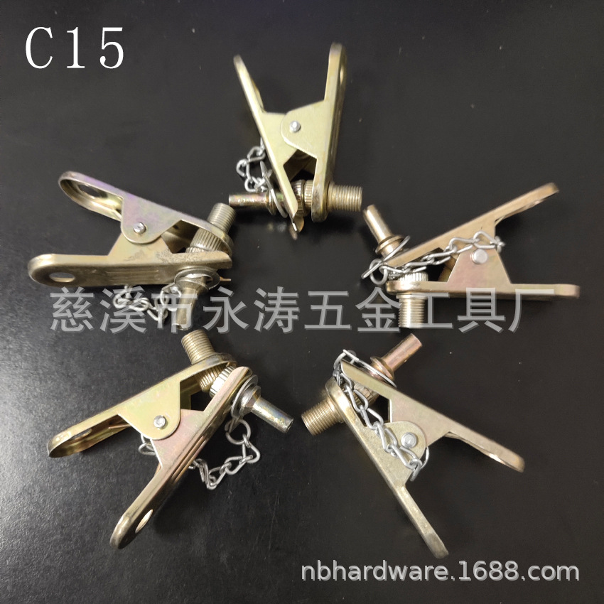 源头厂家供应  充气夹 双夹美式咀打气筒配件 气泵配件 量大优惠